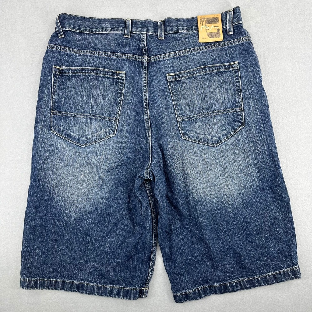 Phat‎ Farm Libra Mens Denim Shorts Size 38 Medium Wash Relaxed Fit Y2K FBH380Z